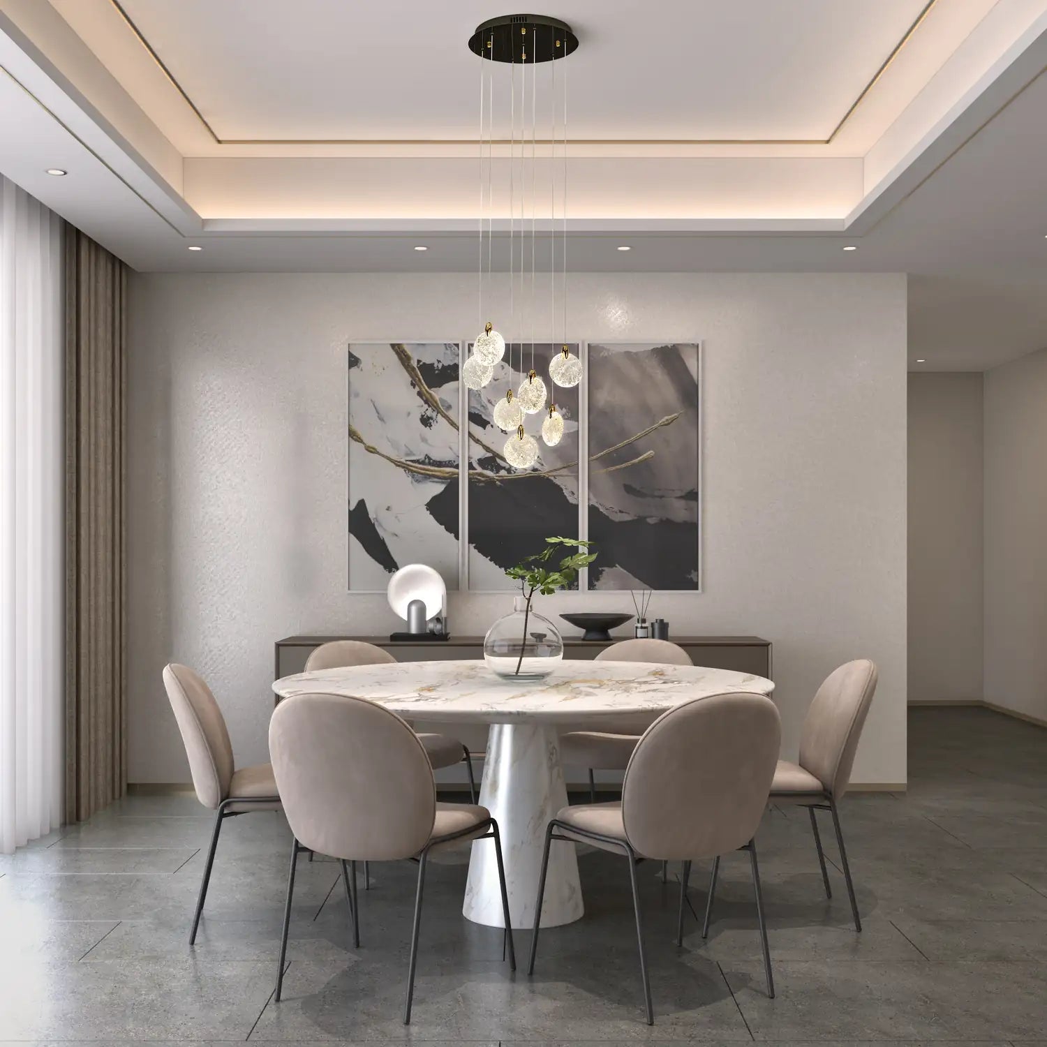 ARTCRAFT, SNOWFLAKE CHANDELIER, CHANDELIER LIGHT