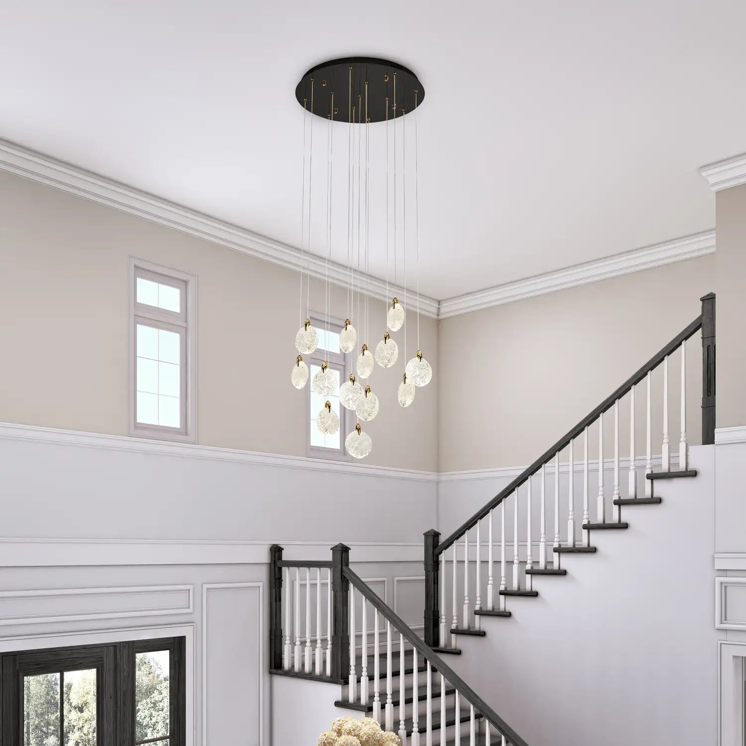ARTCRAFT, SNOWFLAKE CHANDELIER, CHANDELIER LIGHT