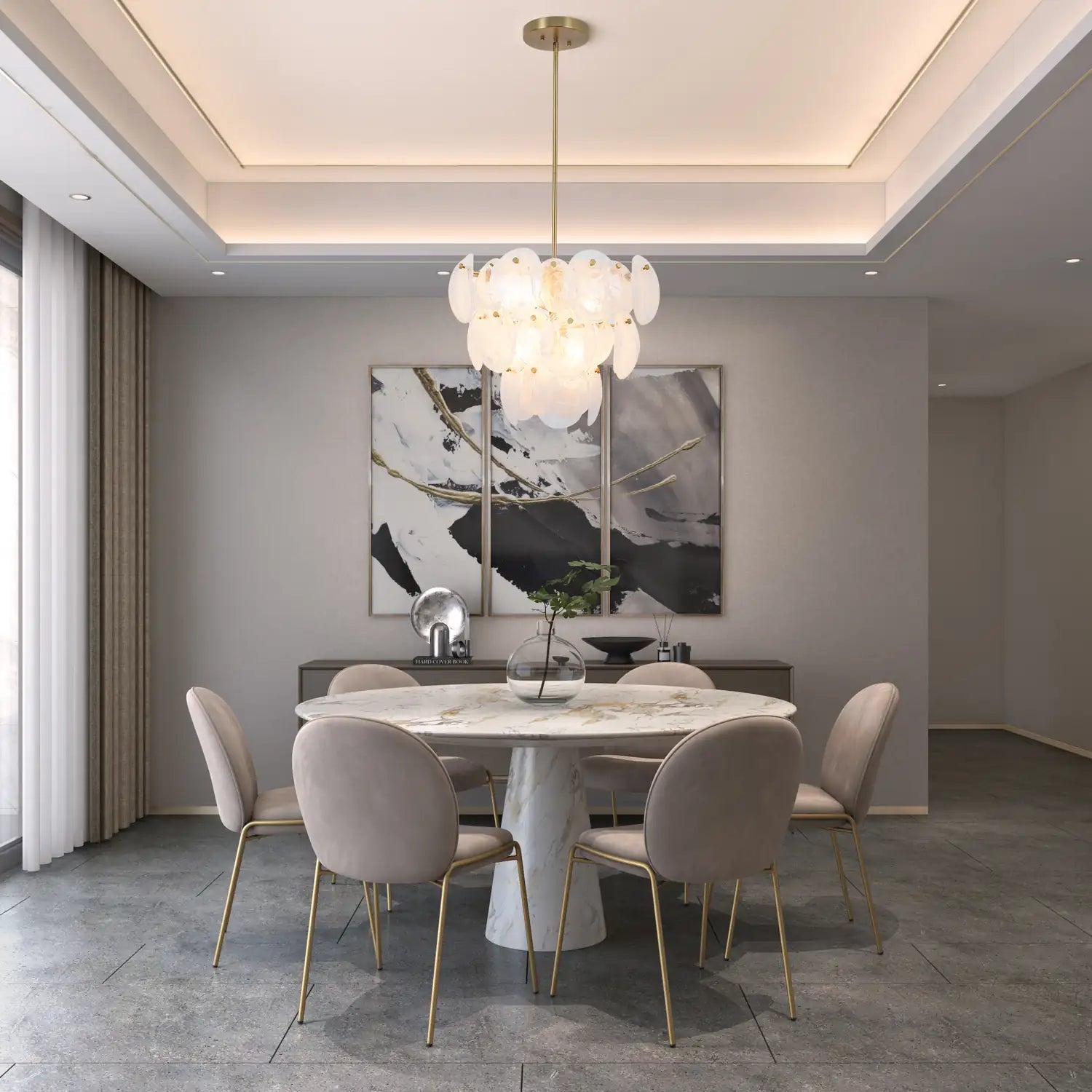 ARTCRAFT, LILY CHANDELIER, CHANDELIER LIGHT