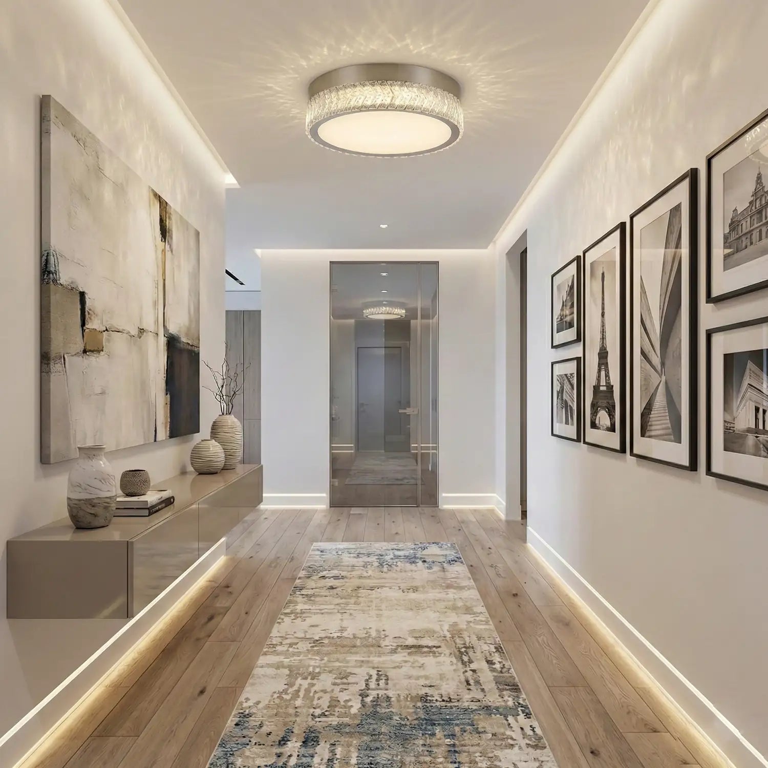ARTCRAFT, CHEVRON FLUSH MOUNT, FLUSH MOUNT CEILING LIGHTS