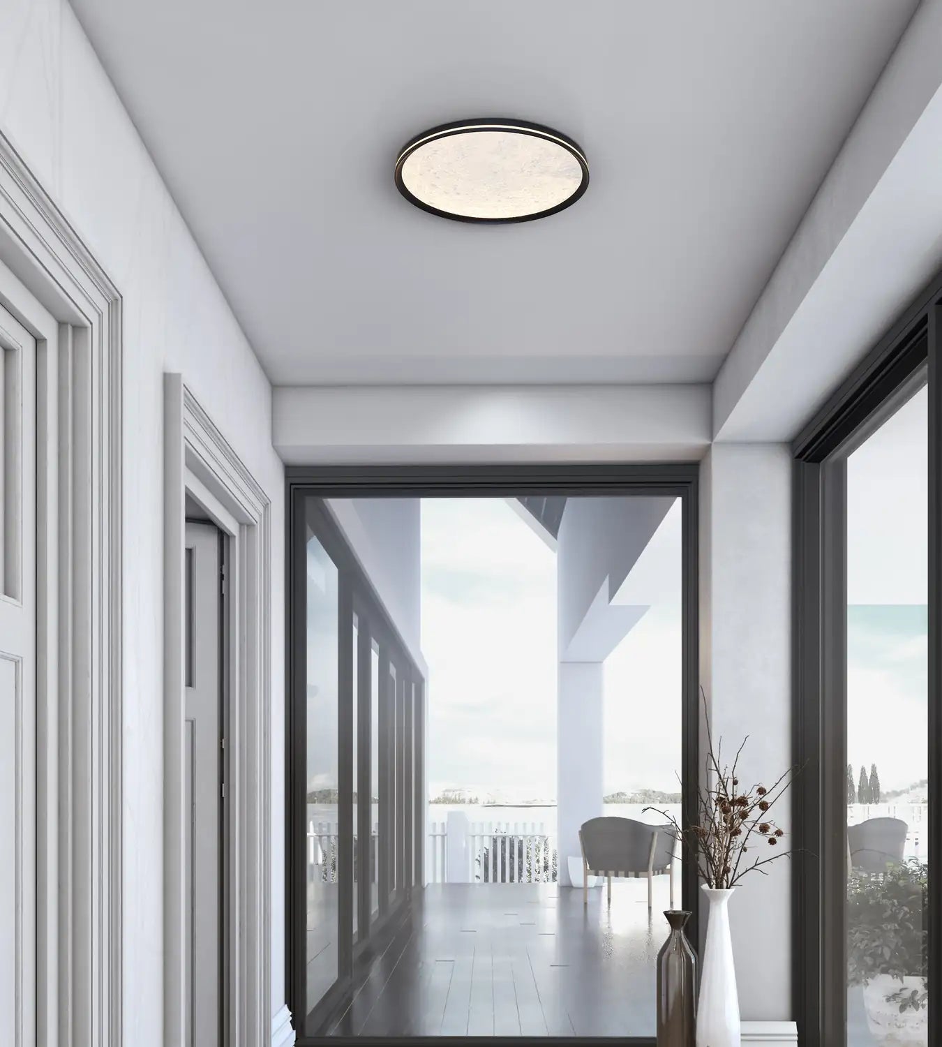 ARTCRAFT, LUNA FLUSH MOUNT, FLUSH MOUNT CEILING LIGHTS