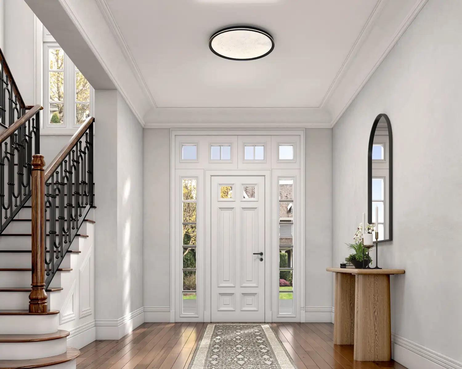 ARTCRAFT, LUNA FLUSH MOUNT, FLUSH MOUNT CEILING LIGHTS