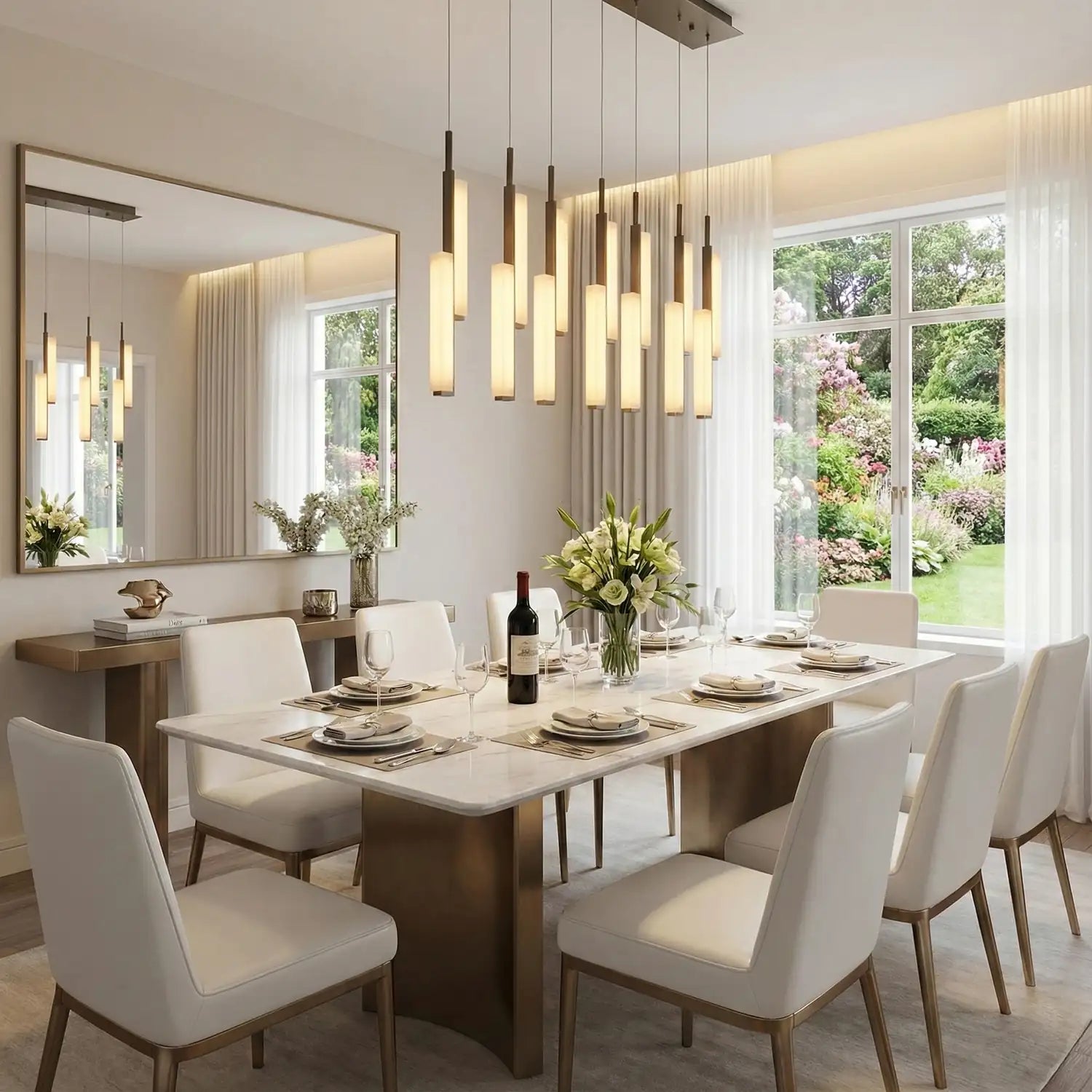 ARTCRAFT, LUMINA LED LINEAR ISLAND CHANDELIER, LINEAR LIGHT
