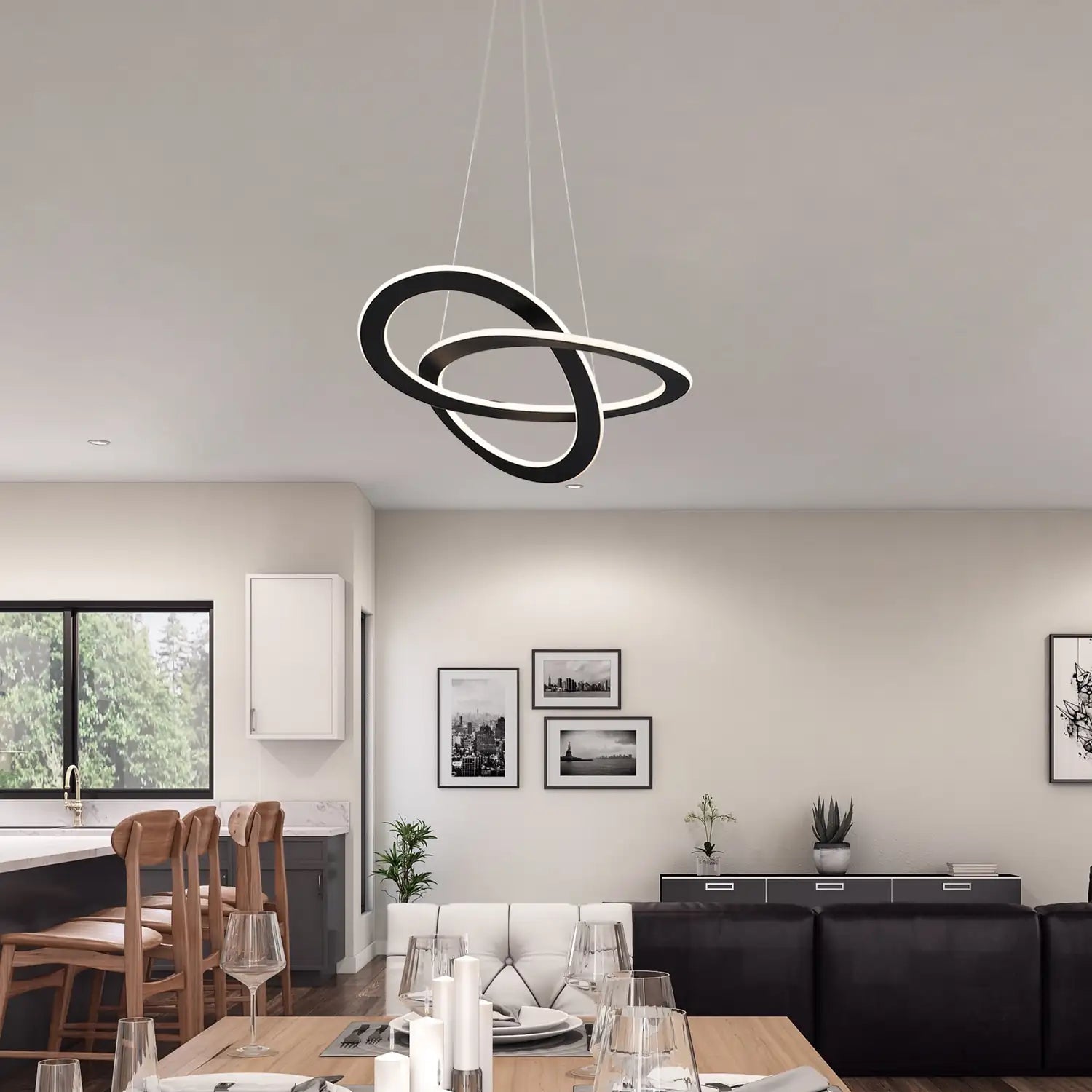 ARTCRAFT, WAVE CHANDELIER, CHANDELIER LIGHT