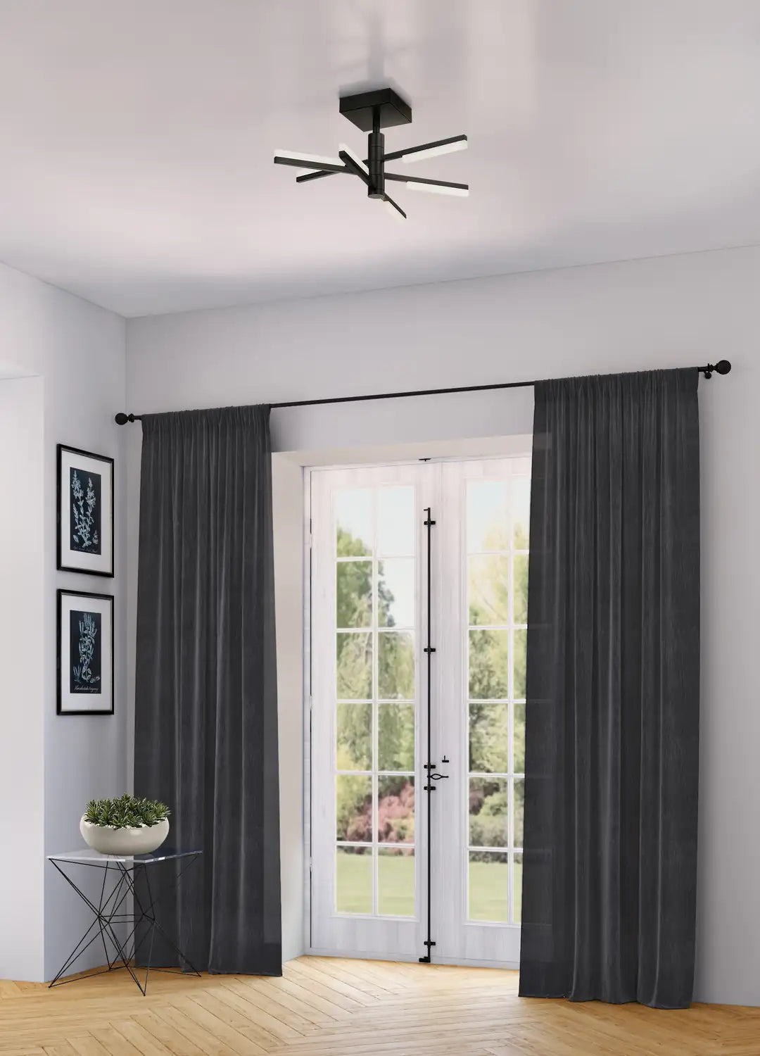 ARTCRAFT, STIX SEMI-FLUSH MOUNT, SEMI FLUSH MOUNT LIGHT