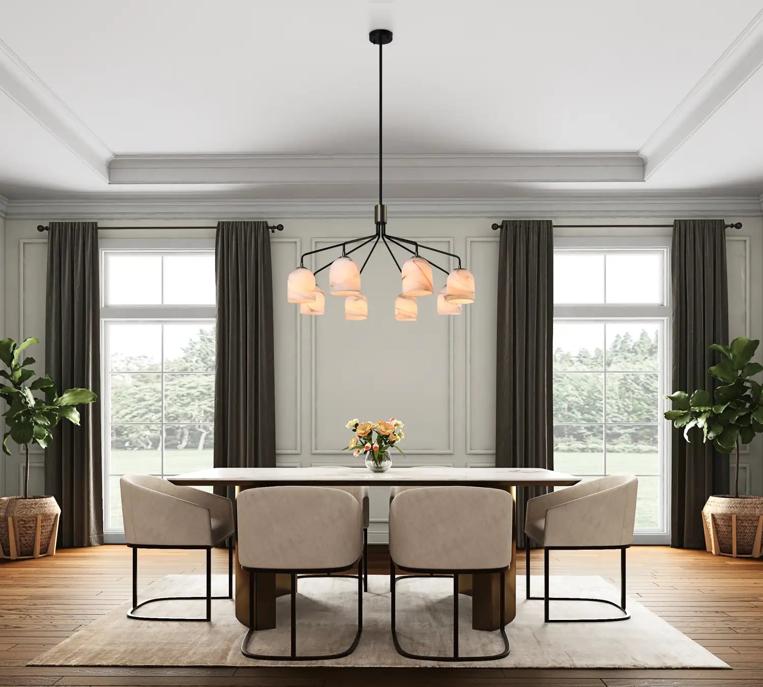 ARTCRAFT, CREMA CHANDELIER, CHANDELIER LIGHT