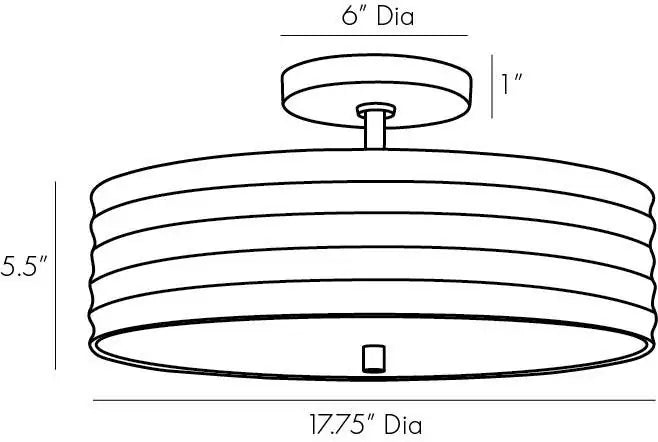 ARTERIORS, ANNA SEMI-FLUSH MOUNT, FLUSH MOUNT CEILING LIGHTS