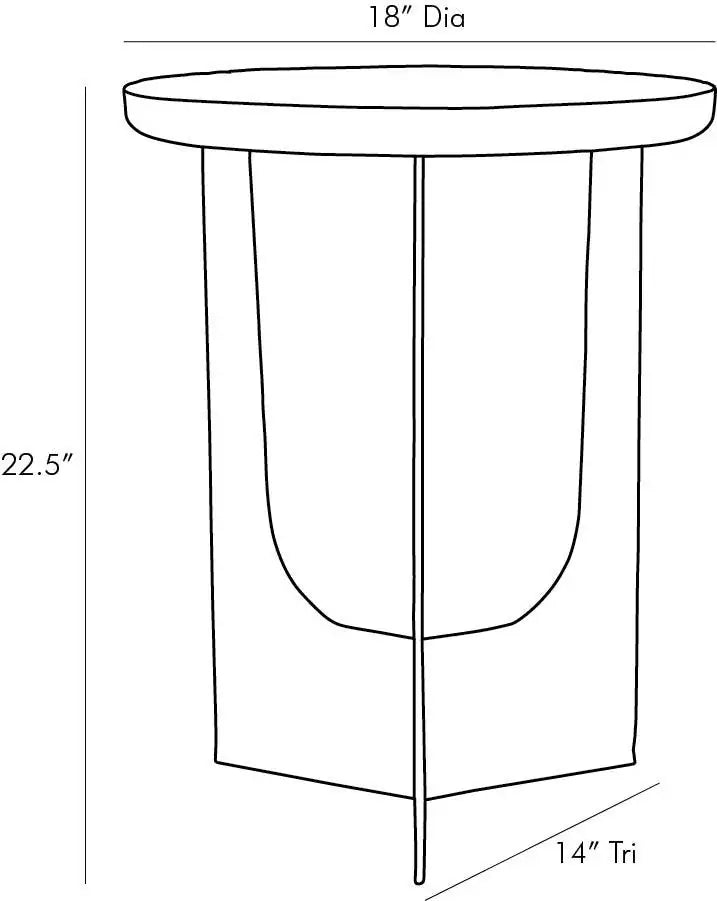 ARTERIORS DUSTIN ACCENT TABLE - Side