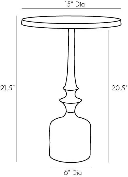 ARTERIORS HUNTLEE ACCENT TABLE - Side