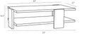 ARTERIORS AIDEN COFFEE TABLE - Side