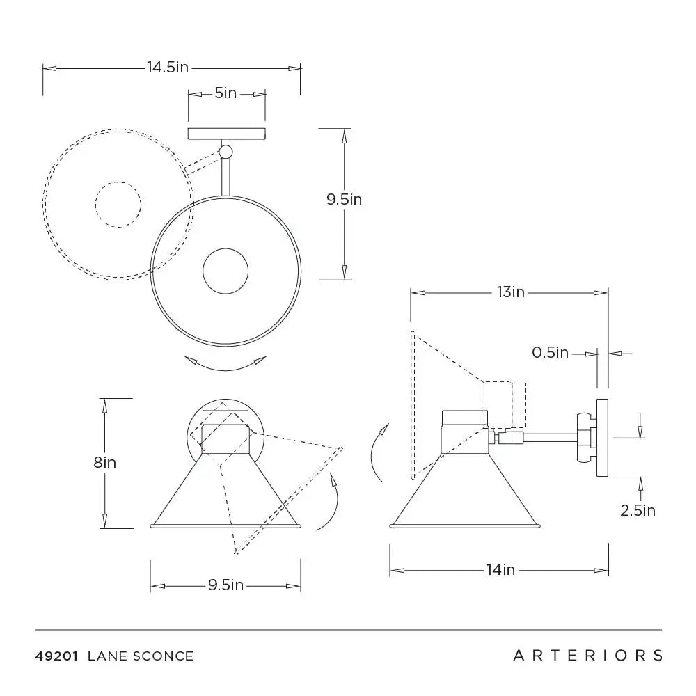 ARTERIORS, LANE SCONCE, PENDANT LIGHT