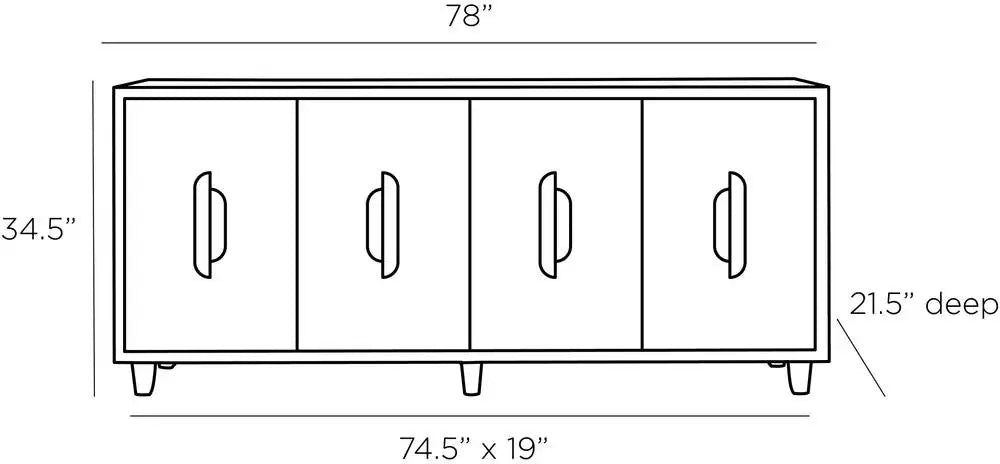 ARTERIORS KIANNA CREDENZA - Cabinets & Bar