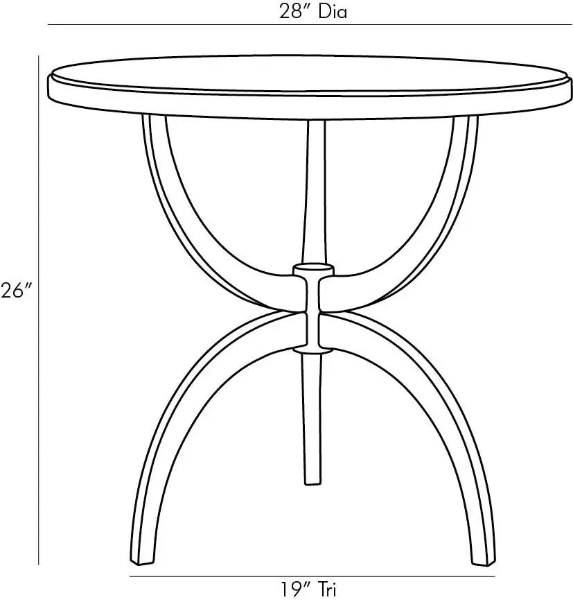 ARTERIORS DOREY END TABLE - Side