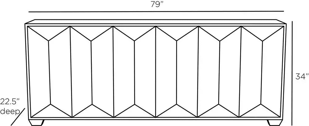 ARTERIORS SAPPHIRE CREDENZA - Cabinets & Bar