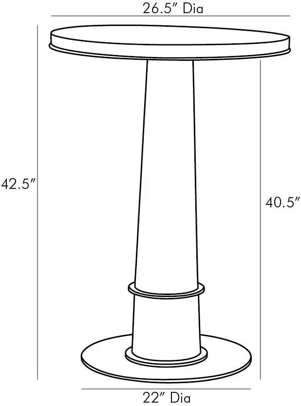 ARTERIORS KAMILE HIGH DINING TABLE - Side