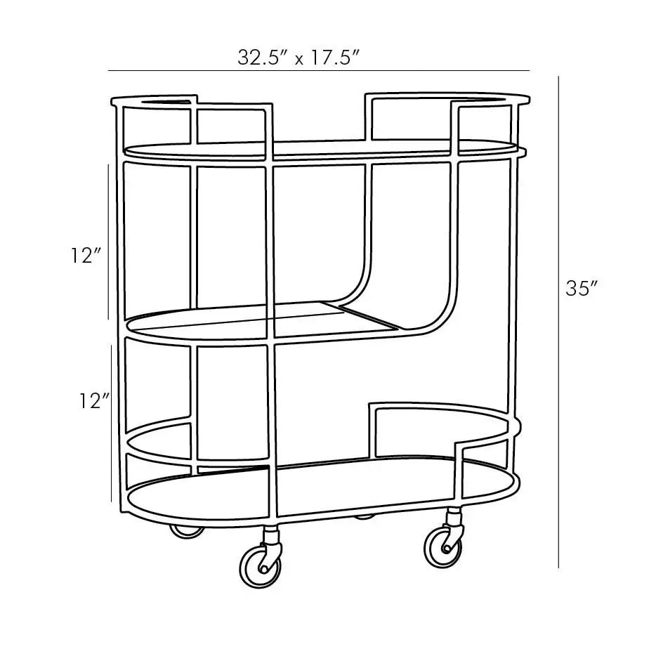 ARTERIORS TRAINOR BAR CART - Decorative Accents