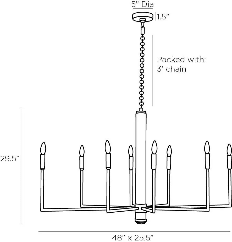 ARTERIORS, ORLANDO CHANDELIER, CHANDELIER LIGHT