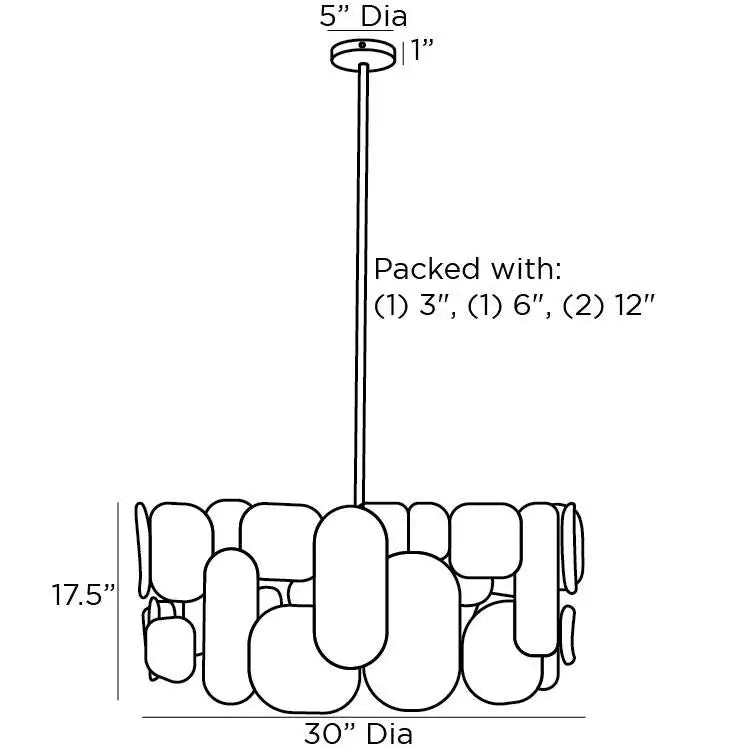 ARTERIORS, RONALDO CHANDELIER, CHANDELIER LIGHT