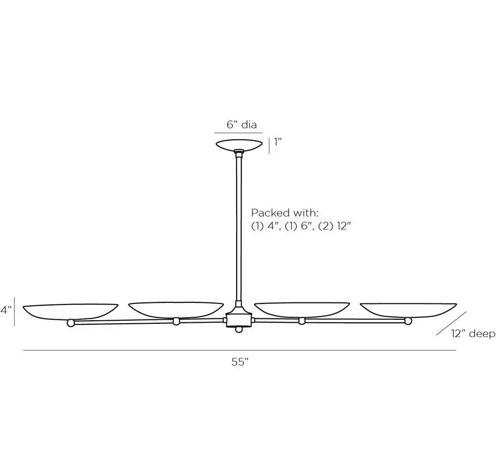 ARTERIORS, GRIFFITH LINEAR CHANDELIER, CHANDELIER LIGHT