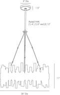 ARTERIORS, HASKELL CHANDELIER, CHANDELIER LIGHT