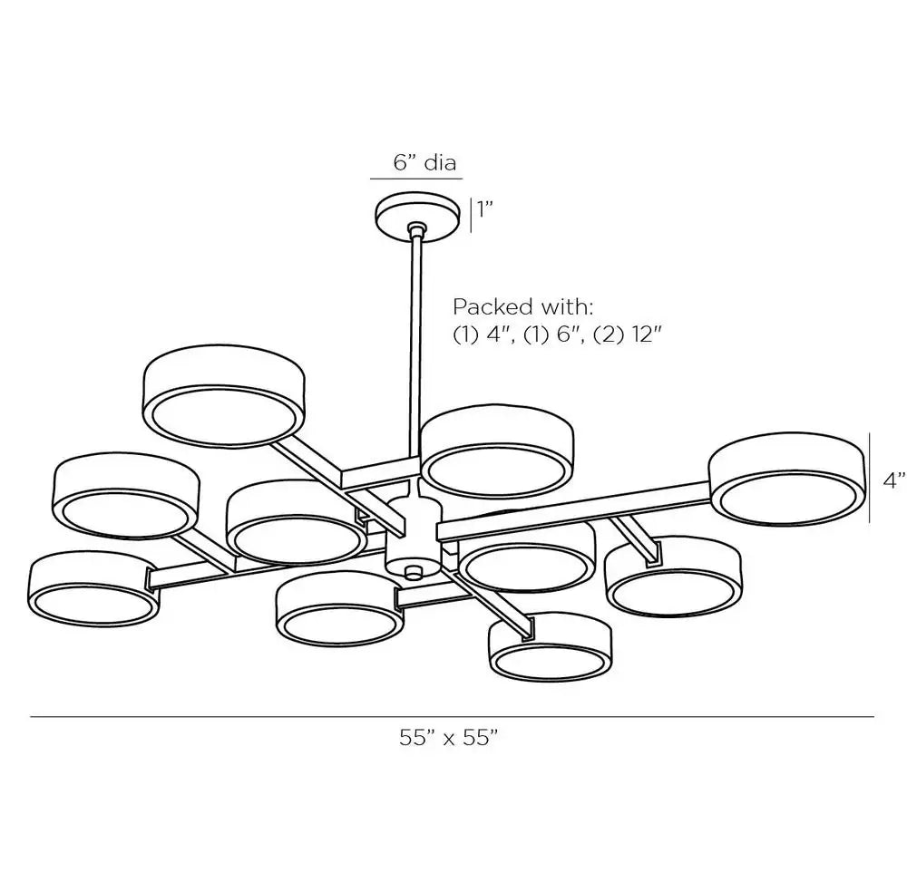 ARTERIORS, LINUS STARBURST CHANDELIER, CHANDELIER LIGHT