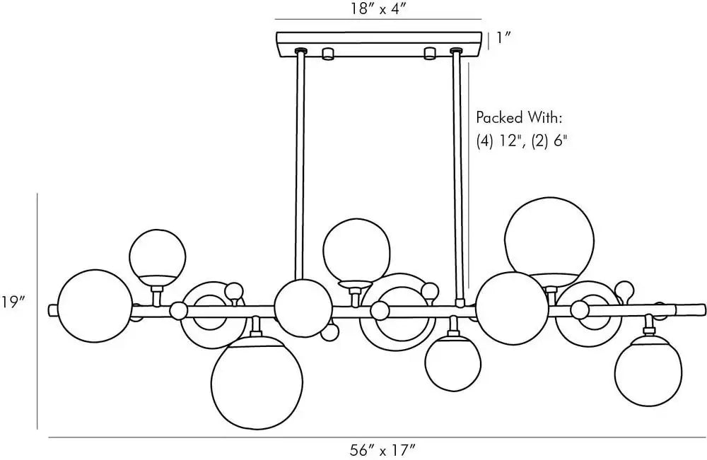 ARTERIORS, TROON CHANDELIER, CHANDELIER LIGHT