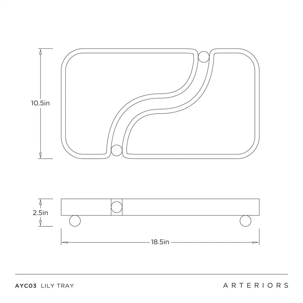 ARTERIORS LILY TRAY - Decorative Accents
