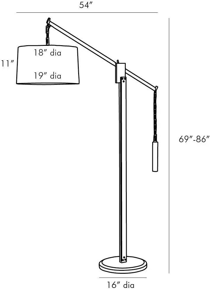 ARTERIORS COUNTERWEIGHT FLOOR LAMP - Table
