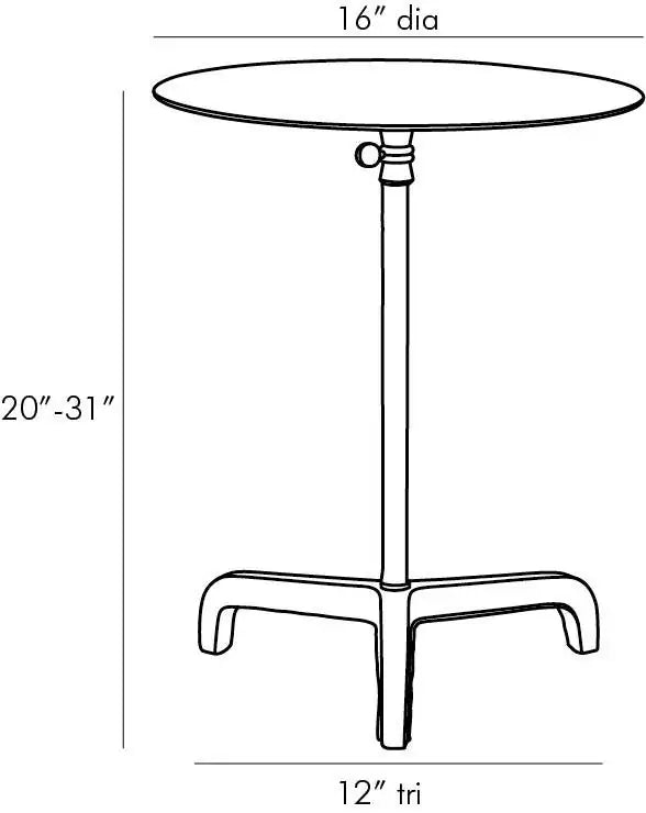 ARTERIORS ADDISON ACCENT TABLE - Side