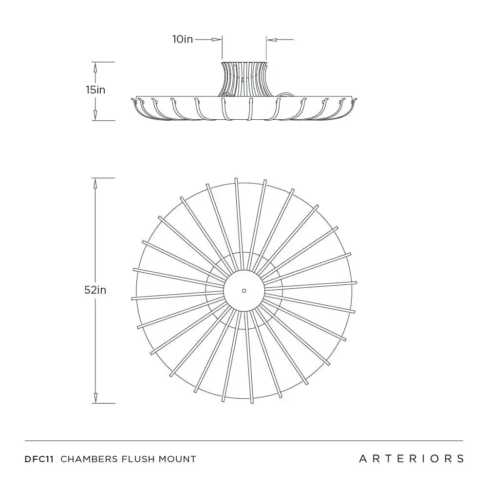 ARTERIORS, CHAMBERS FLUSH MOUNT, FLUSH MOUNT CEILING LIGHTS