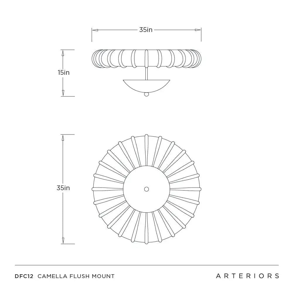 ARTERIORS, CAMELLA FLUSH MOUNT, FLUSH MOUNT CEILING LIGHTS