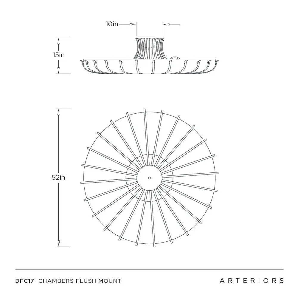 ARTERIORS, CHAMBERS FLUSH MOUNT, FLUSH MOUNT CEILING LIGHTS
