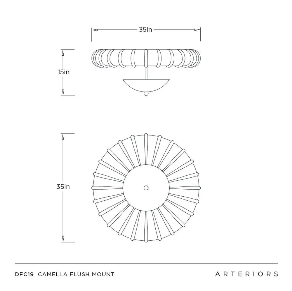 ARTERIORS, CAMELLA FLUSH MOUNT, FLUSH MOUNT CEILING LIGHTS