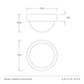 ARTERIORS, LENNON FLUSH MOUNT, FLUSH MOUNT CEILING LIGHTS