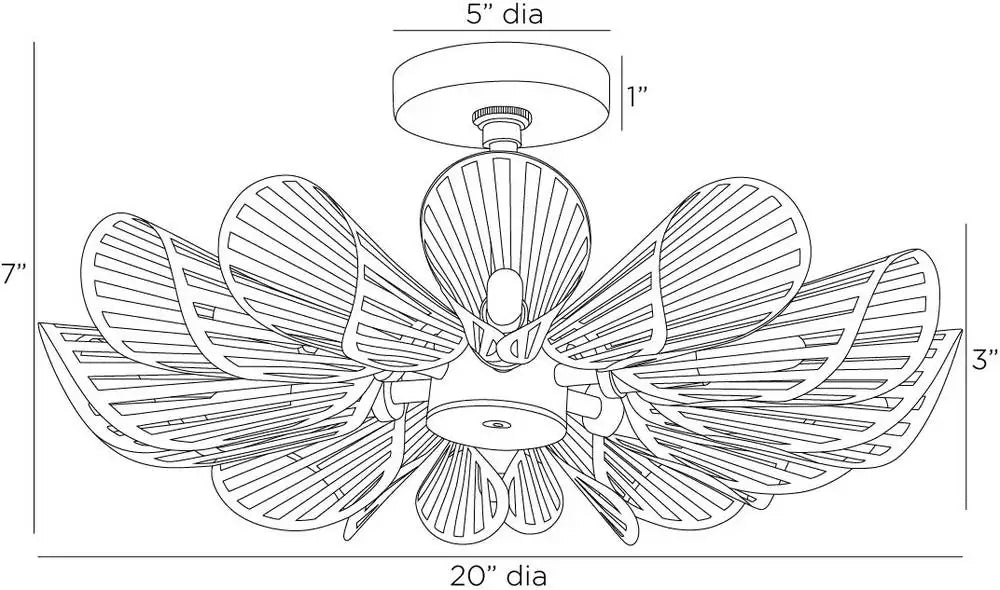 ARTERIORS, FRANCESCA FLUSH MOUNT, FLUSH MOUNT CEILING LIGHTS