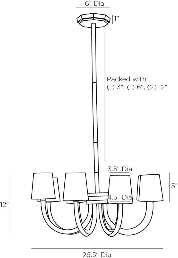 ARTERIORS, GAETANO CHANDELIER, CHANDELIER LIGHT
