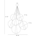 ARTERIORS, CAVIAR ADJUSTABLE CLUSTER, CHANDELIER LIGHT