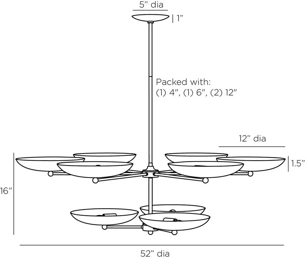 ARTERIORS, GRIFFITH TWO TIERED CHANDELIER, CHANDELIER LIGHT