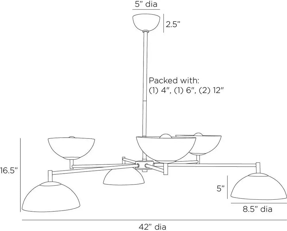 ARTERIORS, EVANSVILLE CHANDELIER, CHANDELIER LIGHT