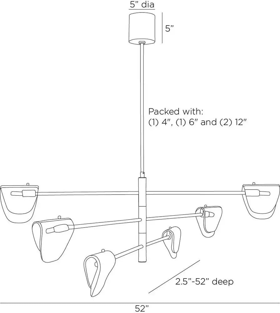 ARTERIORS, HOCKLESS CHANDELIER, CHANDELIER LIGHT