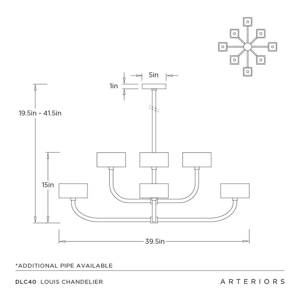 ARTERIORS, LOUIS CHANDELIER, CHANDELIER LIGHT