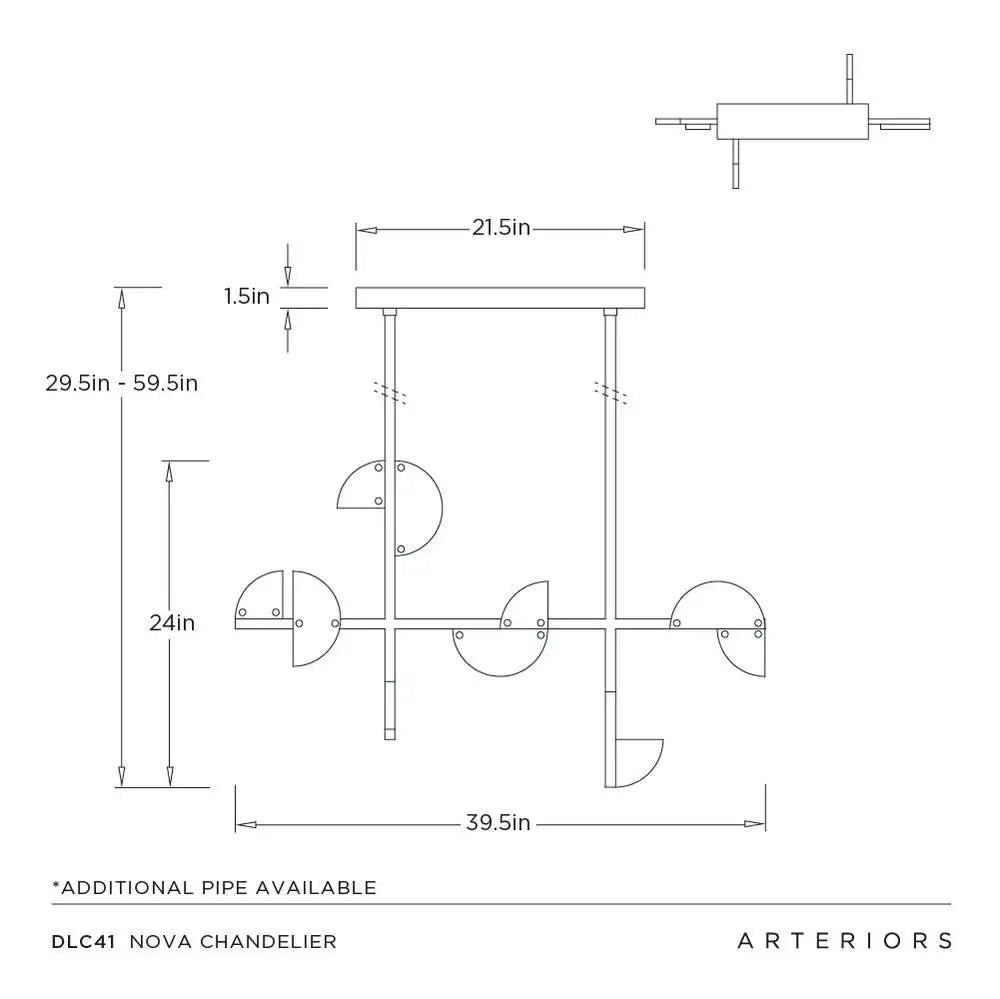 ARTERIORS, NOVA CHANDELIER, CHANDELIER LIGHT