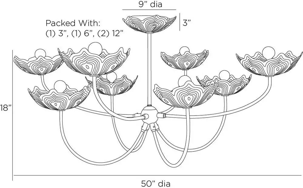ARTERIORS, ENCINITAS CHANDELIER, CHANDELIER LIGHT
