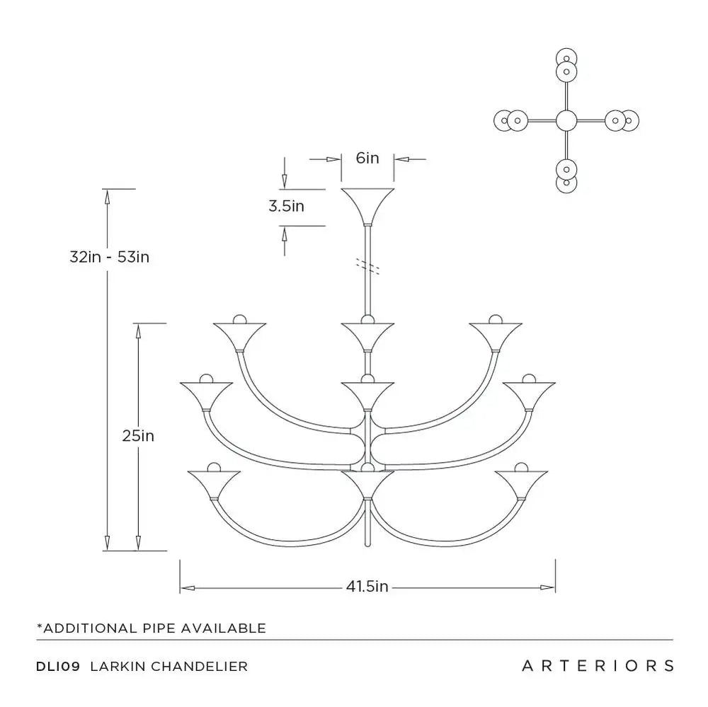 ARTERIORS, LARKIN CHANDELIER, CHANDELIER LIGHT