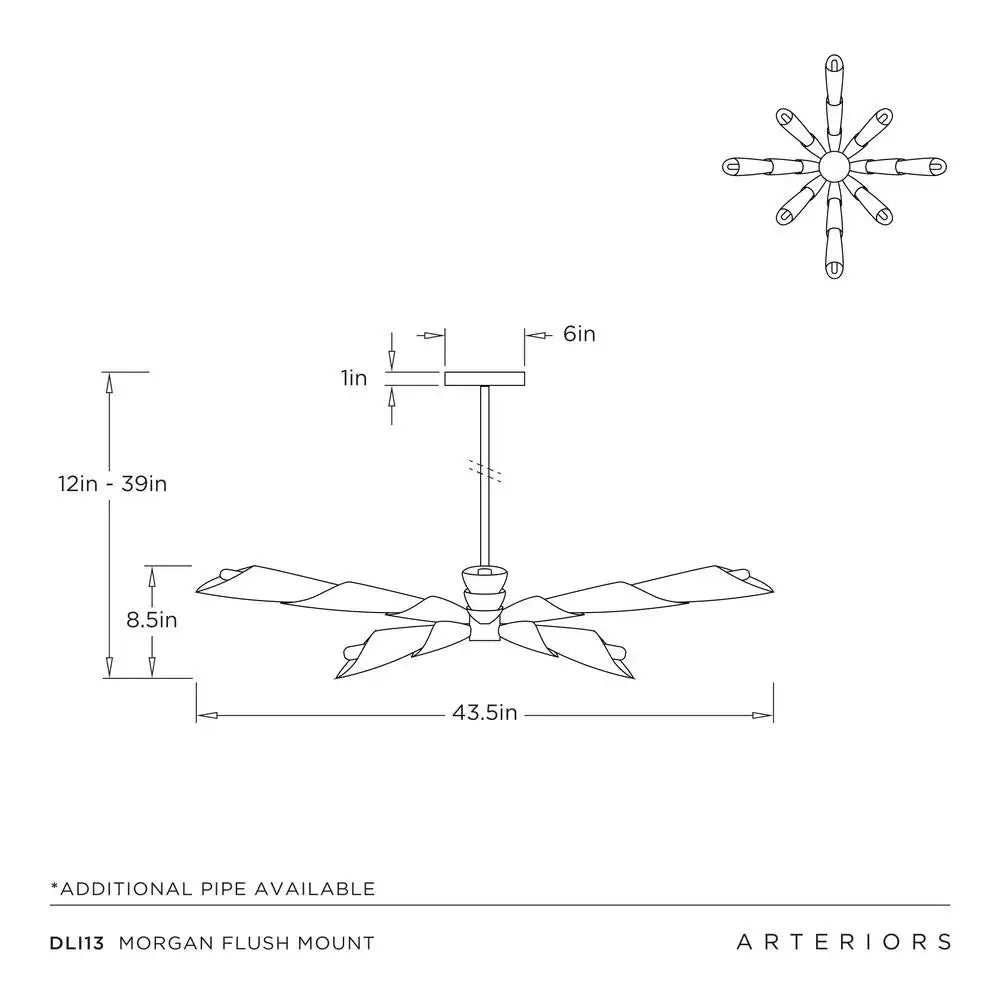 ARTERIORS, MORGAN FLUSH MOUNT, FLUSH MOUNT CEILING LIGHTS