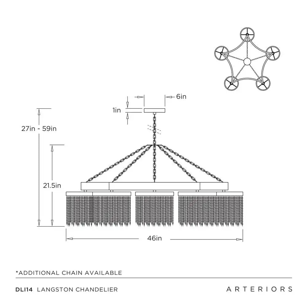 ARTERIORS, LANGSTON CHANDELIER, CHANDELIER LIGHT