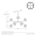 ARTERIORS, MERRICK CHANDELIER, CHANDELIER LIGHT