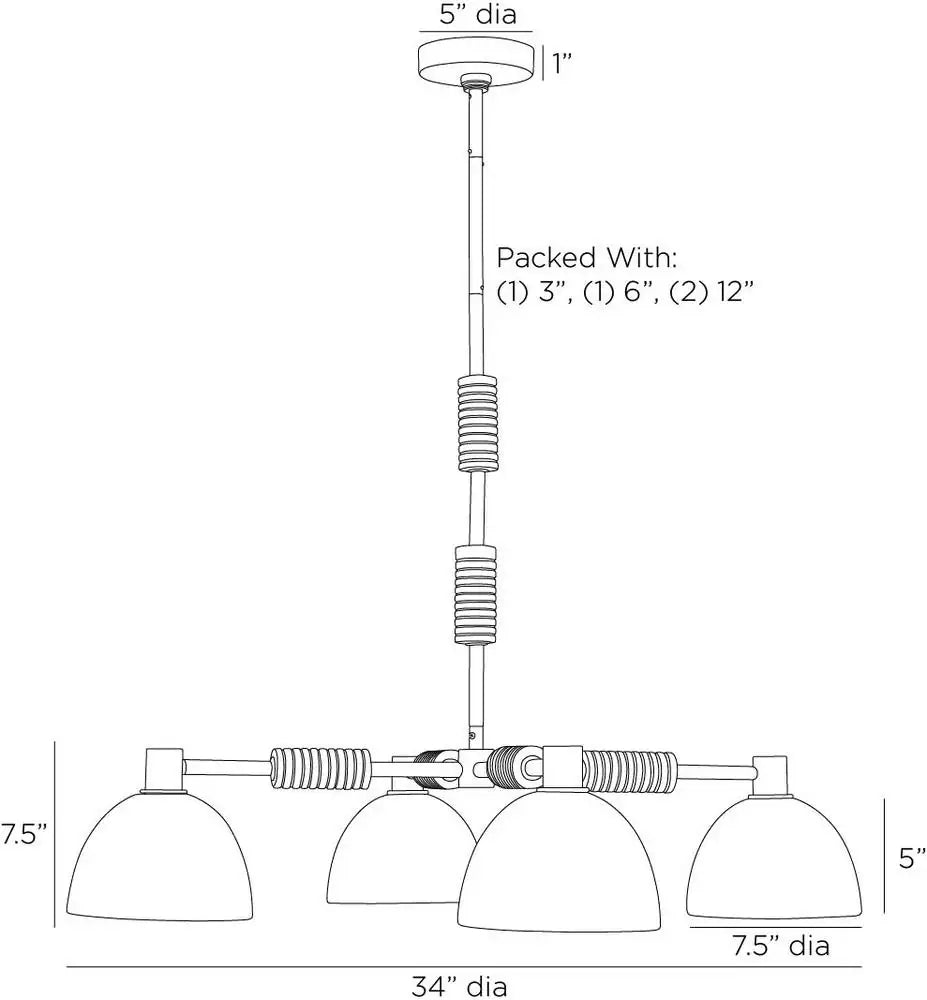 ARTERIORS, ELI CHANDELIER, CHANDELIER LIGHT