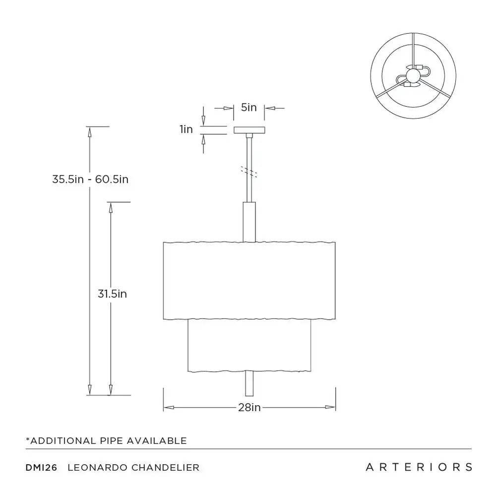 ARTERIORS, LEONARDO CHANDELIER, CHANDELIER LIGHT