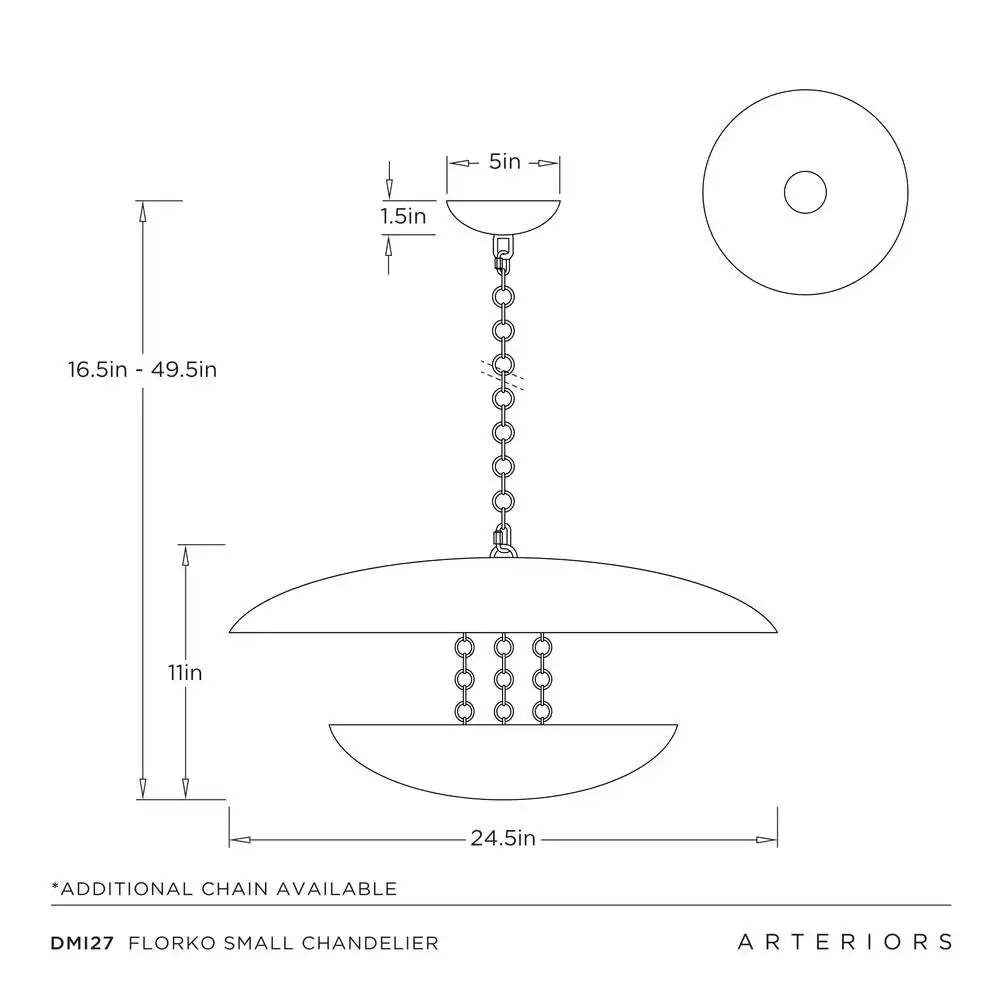 ARTERIORS, FLORKO CHANDELIER, CHANDELIER LIGHT